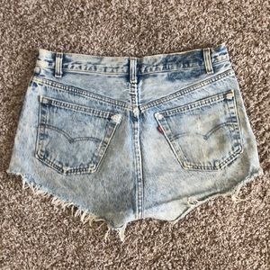 Levi vintage cutoff high rise jean shorts